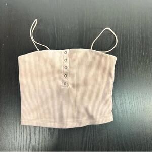 Aeropostale Pink Ribbed Crop Camisole